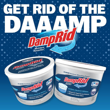 DampRid Hi-Capacity Moisture Absorber Bucket – Bedroom Closet Humidity Control for Allergy-Sensitive Sleepers, 2 lb. 15.5 oz. with Detection Strip