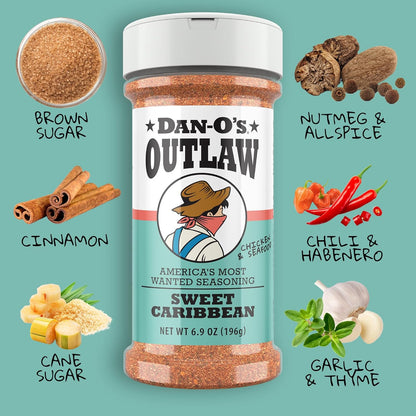 Dan-O's Outlaw Seasoning 6 Bottle Gift Set – Bold Birthday Present for Grilling Dads, Hosts, and Foodie Friends