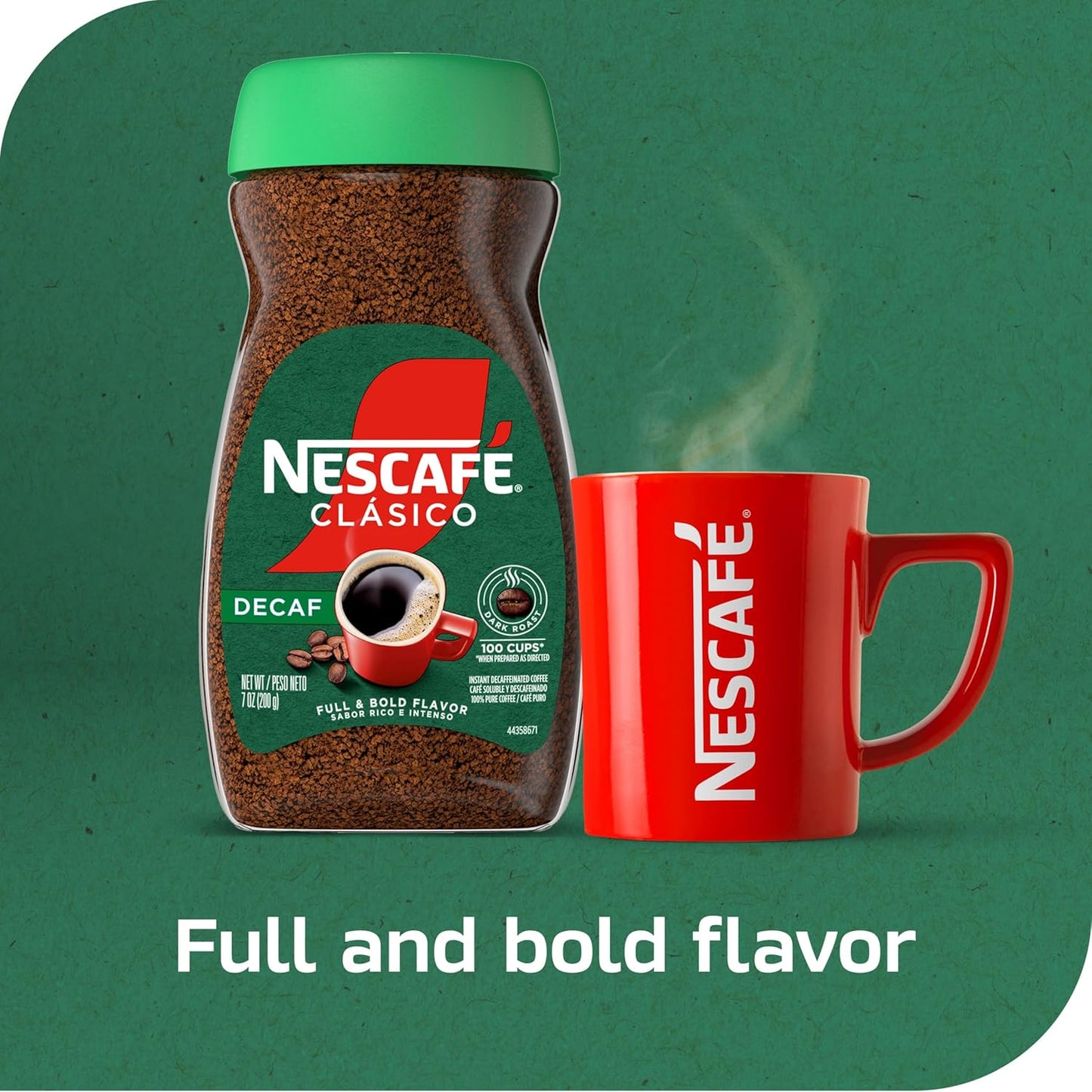 dark roast blend of robusta and arabica beans, 100% real coffee