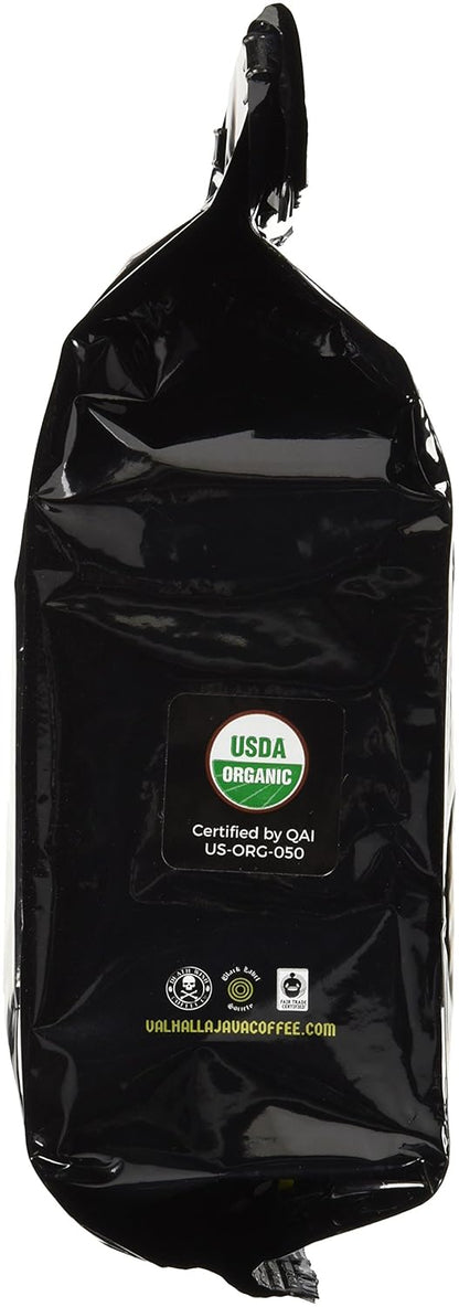 dark roast with flavor notes of cocoa powder, molasses, and roasted nut