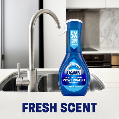 Dawn Platinum Powerwash Dish Spray – Clean-Design Sink Essential for Minimalist Kitchens, Fresh Scent