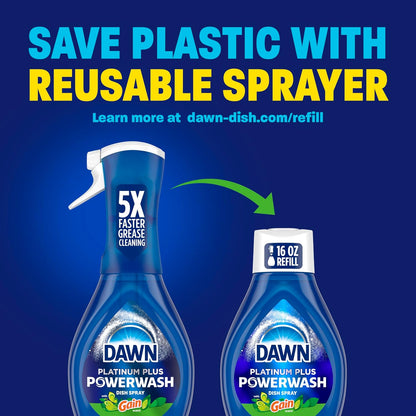 Dawn Powerwash Gain Original Dish Spray – One-Bottle Minimalist Kitchen, Replaces Multiple Cleaners with a Single Spray