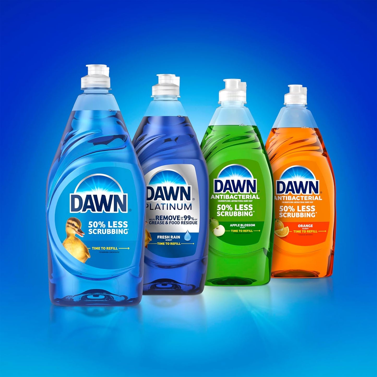 Dawn Ultra Dish Soap, Original Scent – Bulk 4-Bottle Bundle for Busy Family Kitchens, Heavy-Duty Grease Cutting for Faster Dishwashing