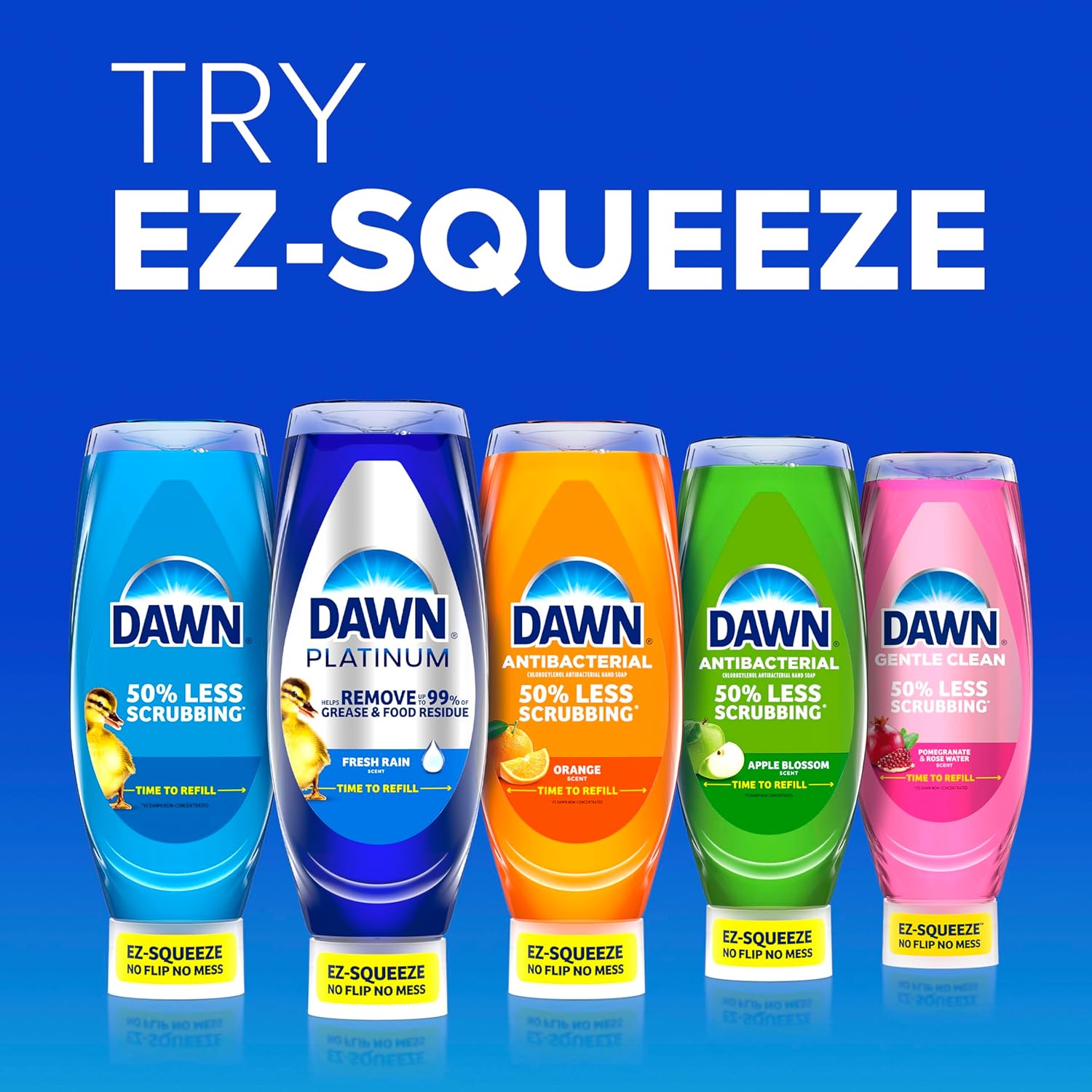 Dawn Ultra EZ-Squeeze Dish Soap – Bulk Home Office Pantry Stock, Faster Post-Meal Cleanup