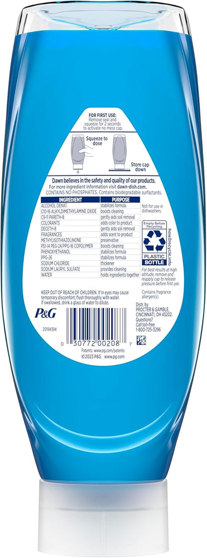 Dawn Ultra EZ-Squeeze Dish Soap – Bulk Home Office Pantry Stock, Faster Post-Meal Cleanup