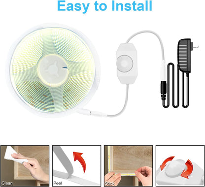 DAYBETTER COB LED Tape Light – Low-Profile Headboard Accent for Clutter-Free Bedrooms, 24V 16.4 ft