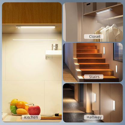 DAYBETTER Motion Activated Bar Light – Discreet Aluminum Profile for Clutter-Free Countertops, 4-Pack