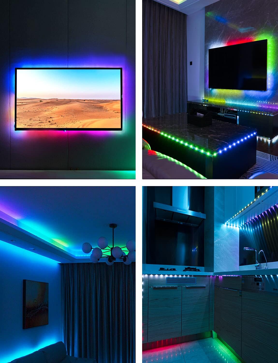 Daymeet RGBICW TV Backlight – Cool-to-Touch Strip with Built-In Timer, Worry-Free Ambient Light for Nursery & Playroom