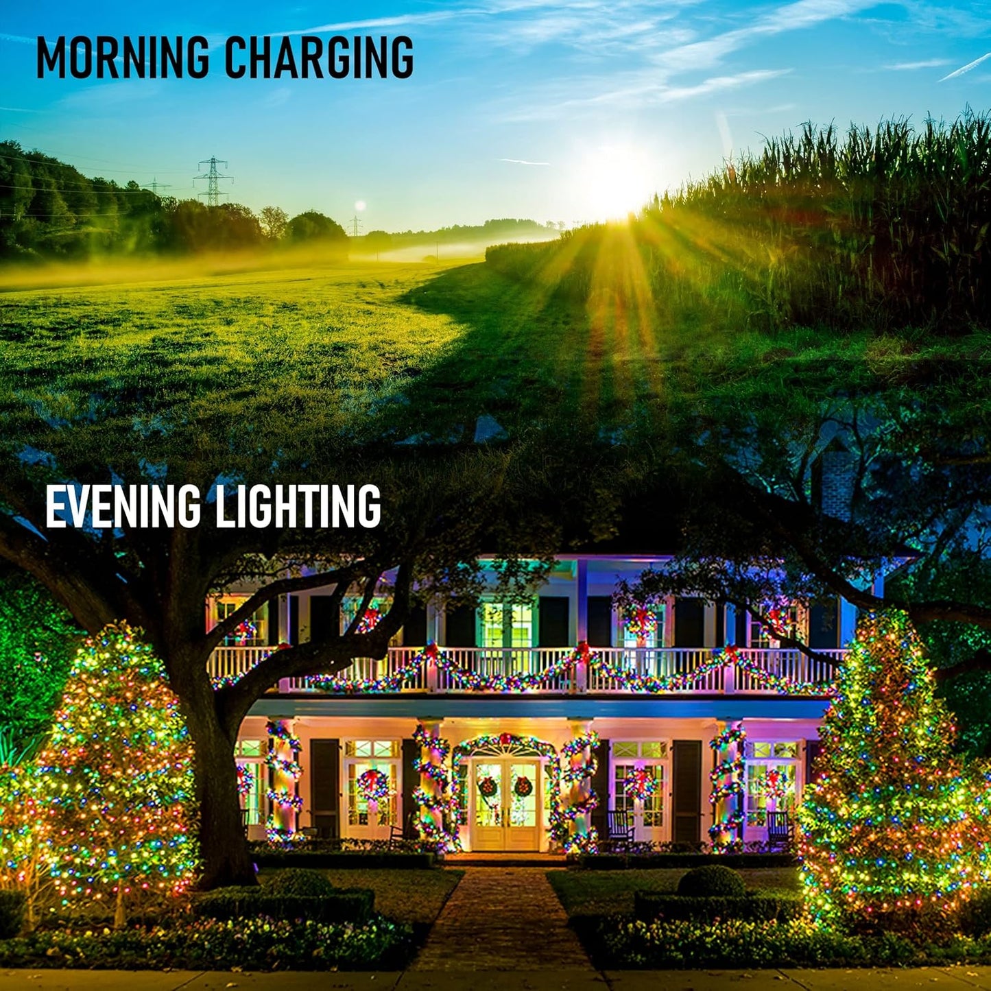Dazzle Bright Solar String Lights – Heavy-Duty 66ft Outdoor Lighting for Patio, Fence Line, and Pergola