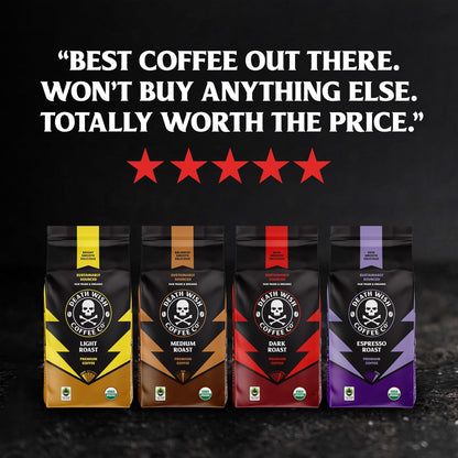 Death Wish Coffee Organic Dark Roast — Mindful Morning Ritual Coffee for a Calm Kitchen Counter, 16 oz