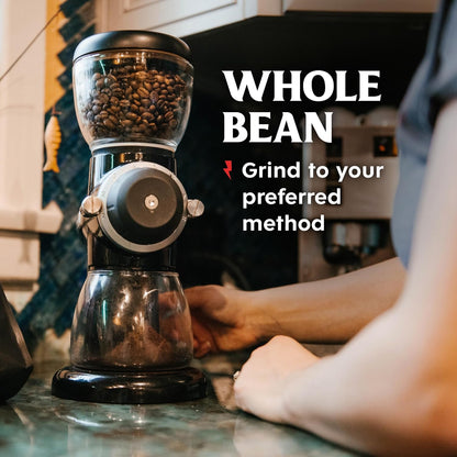 Death Wish Coffee Whole Bean Dark Roast — Home Office Focus Brew for Long Workdays, 16 oz