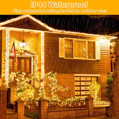 Decute 164ft 500LED Warm White String Lights – Bedroom Decor and Living Room Ambient Lighting with Remote and Timer