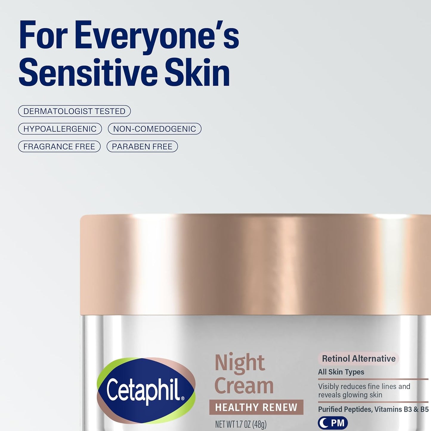 defends against 5 signs of skin sensitivity: dryness, irritation, roughness, tightness, weakened barrier