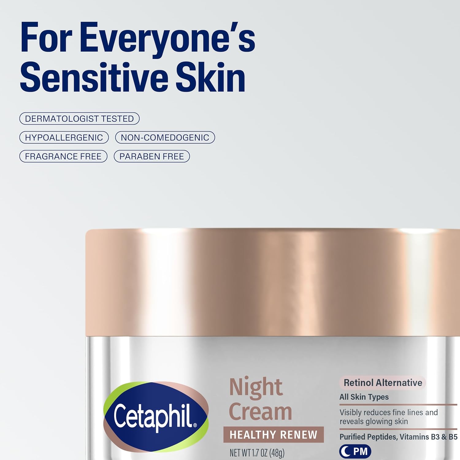 defends against 5 signs of skin sensitivity: dryness, irritation, roughness, tightness, weakened barrier