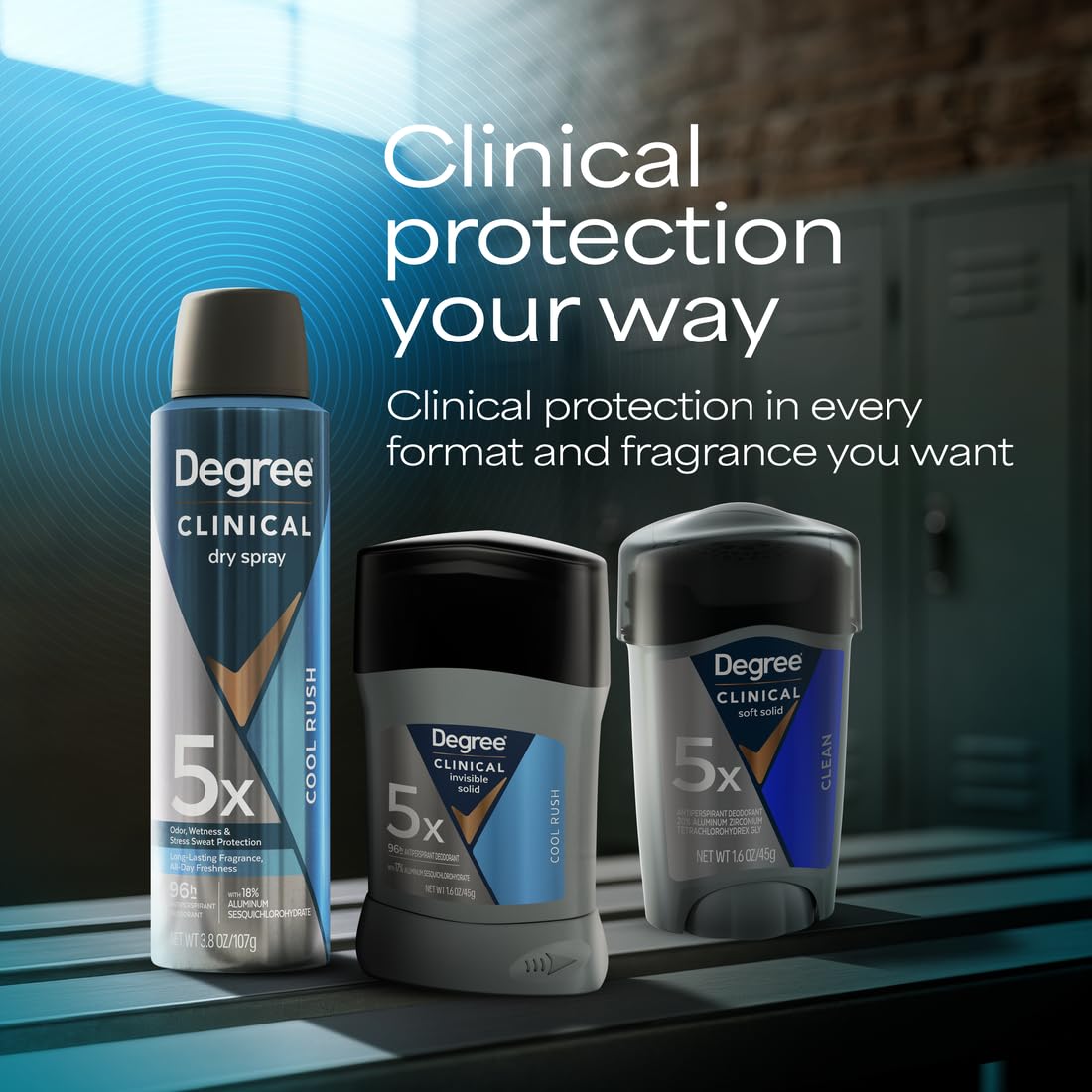Degree Men Clinical Antiperspirant – 96-Hour Sweat Protection for Back-to-Back Workdays