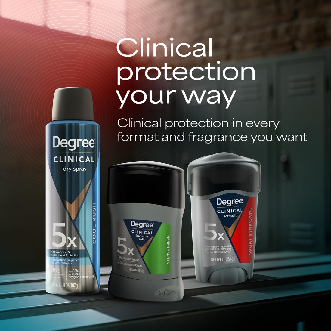 Degree Men Clinical Strength Antiperspirant – Heat-Proof Outdoor Deodorant, 96-Hour Sweat Defense for Hot Climates