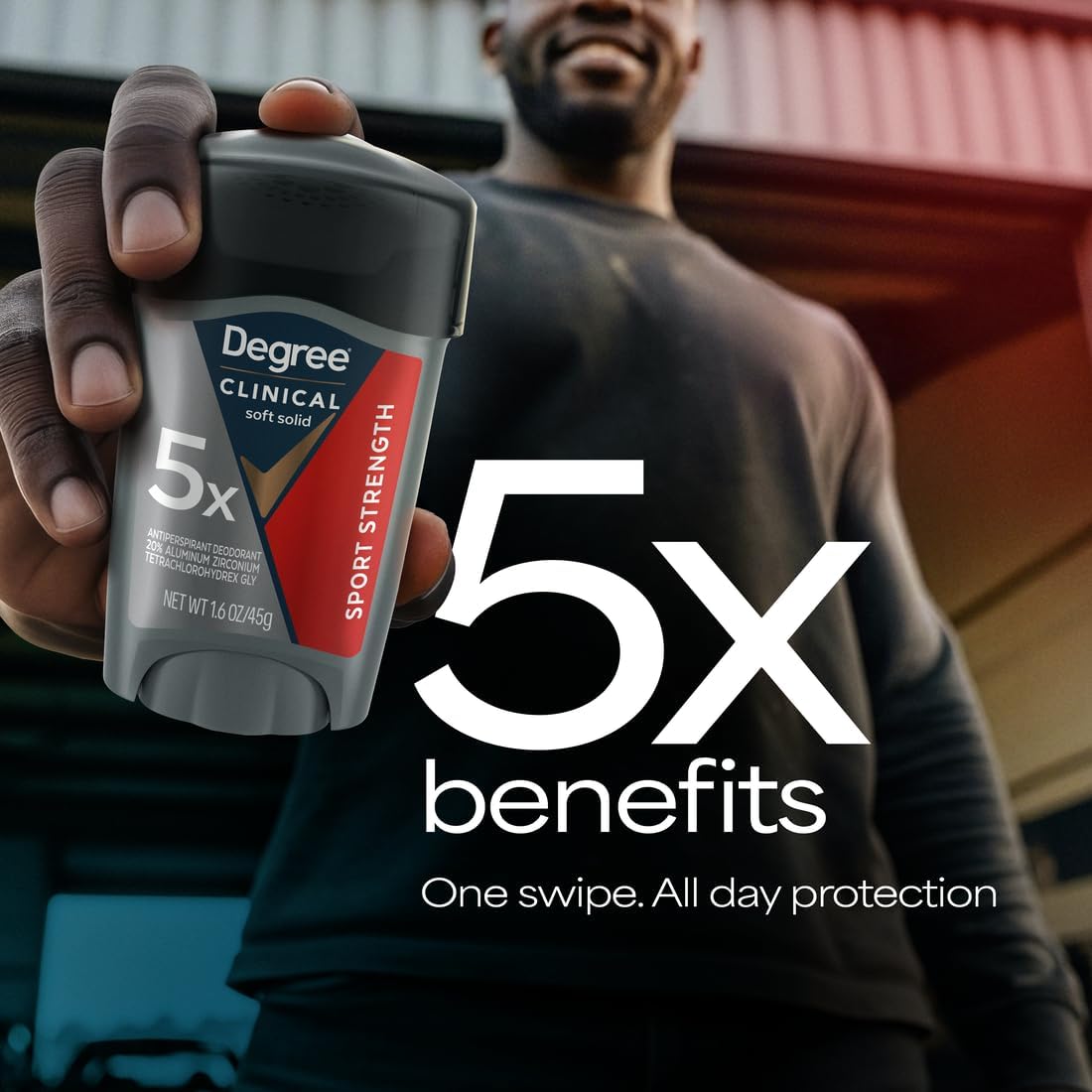 Degree Men Clinical Strength Antiperspirant – Post-Workout Reset Stick, 96-Hour Sweat Control for Heavy Sweaters