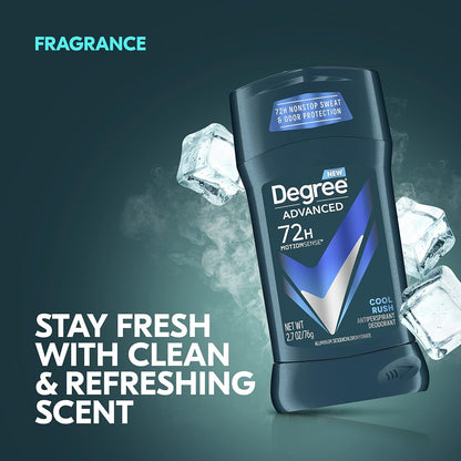 Degree Men Cool Rush Antiperspirant – Outdoor Adventures, Patio Days and Camping Trips Stay Fresh with MotionSense 4-Pack