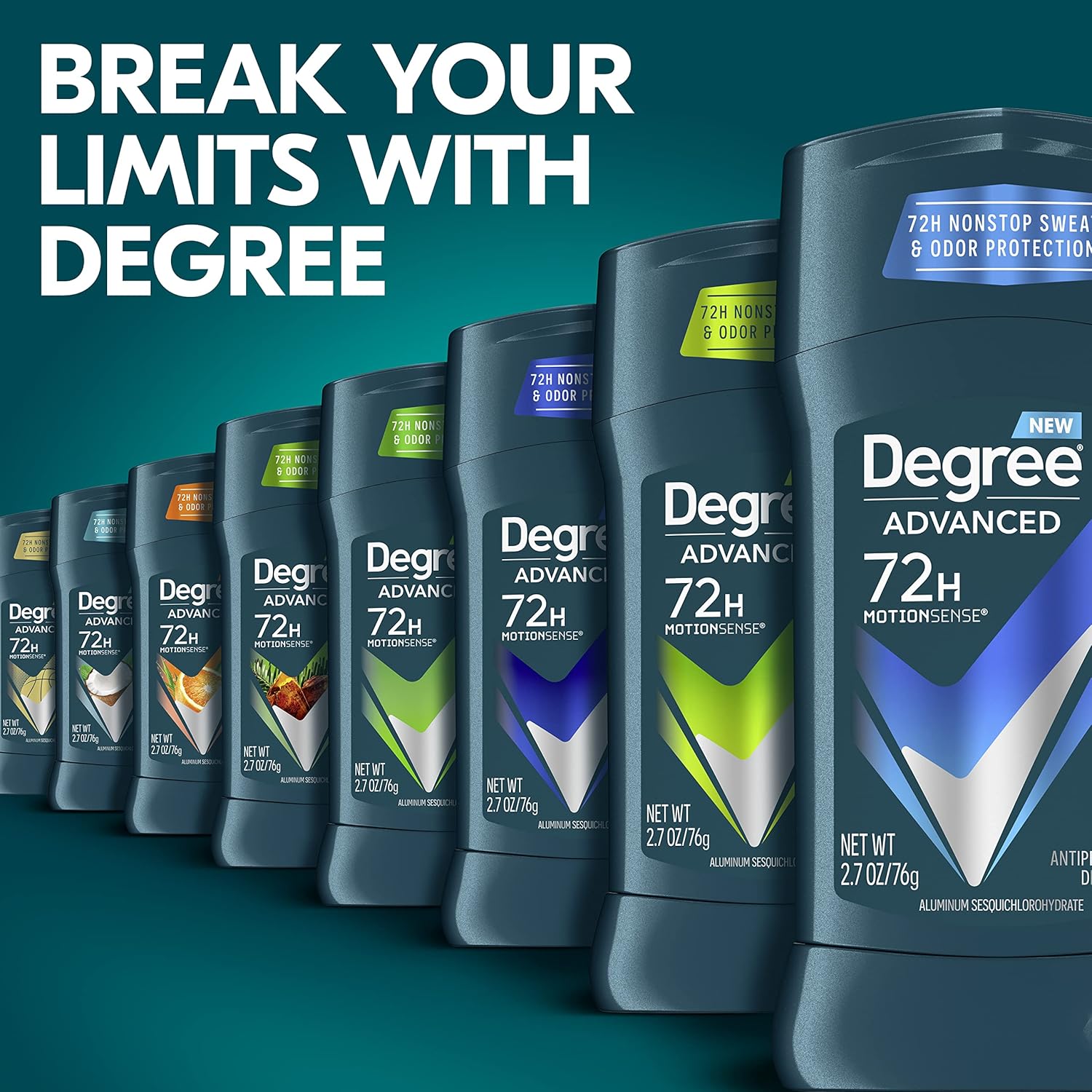 Degree Men Cool Rush Antiperspirant – Outdoor Adventures, Patio Days and Camping Trips Stay Fresh with MotionSense 4-Pack