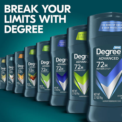 Degree Men Cool Rush Antiperspirant – Outdoor Adventures, Patio Days and Camping Trips Stay Fresh with MotionSense 4-Pack