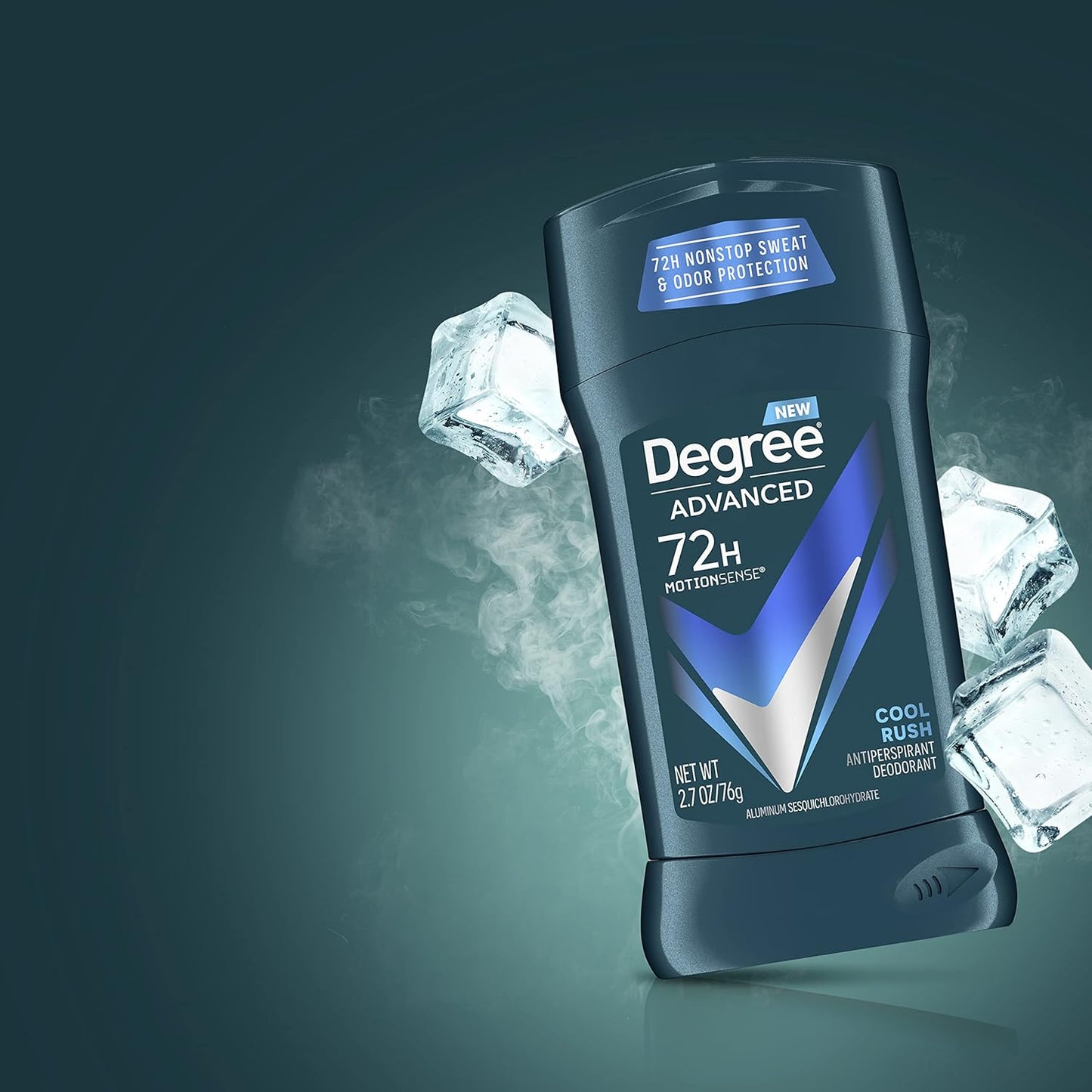Degree Men Cool Rush Antiperspirant – Outdoor Adventures, Patio Days and Camping Trips Stay Fresh with MotionSense 4-Pack