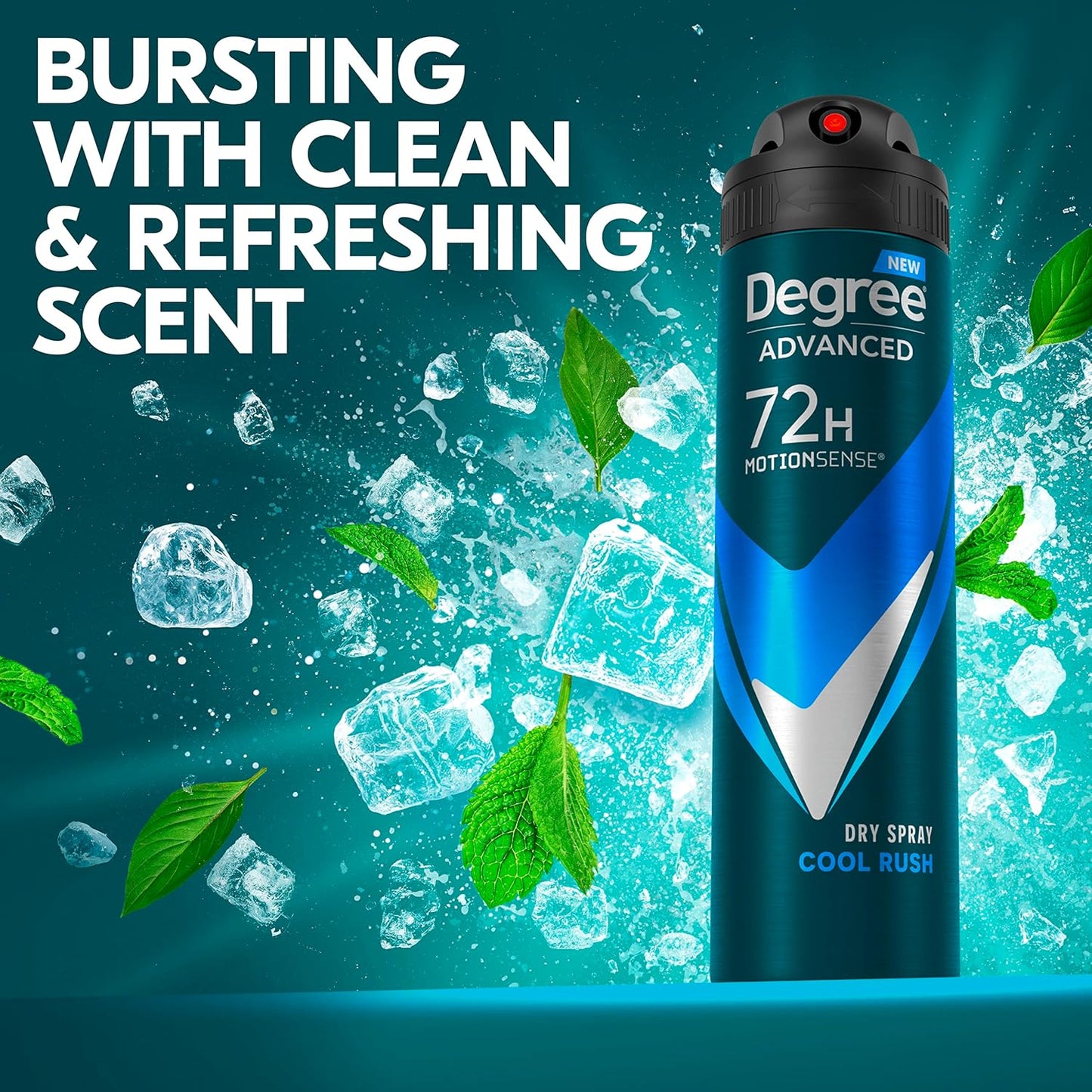 Degree Men Cool Rush Dry Spray Antiperspirant 3-Pack – 72-Hour Outdoor Odor Protection for Camping, Patio, and Trail Days