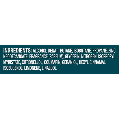 Degree Men Whole Body Deodorant Cool Rush Aluminum Free Dermatologist Tested Sensitive Skin Spray 2.9 oz