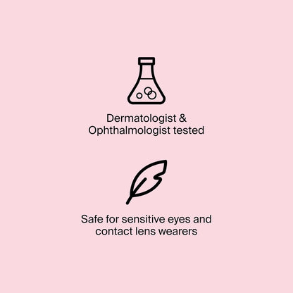 dermatologist- and ophthalmologist-tested for sensitive eyes and contact lens wearers