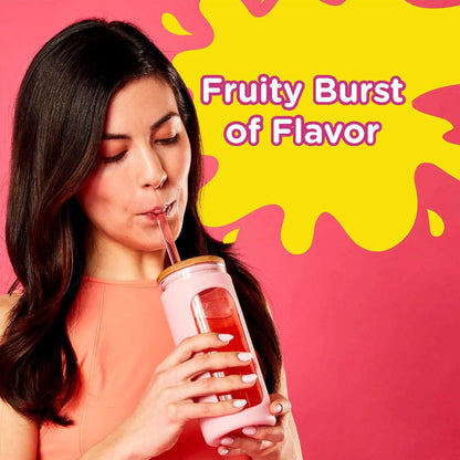 designed to mix into a standard 16.9 fl oz water bottle with a simple shake