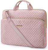 BAGSMART 15.6 Inch Laptop Sleeve – Thoughtful Birthday Gift for Her, Lightweight Pink Carry Case for Women Professionals