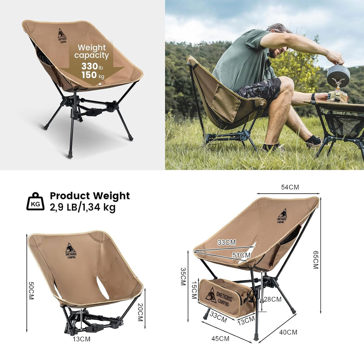 detachable fabric design for compact folding and easy storage