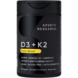 Sports Research Vegan D3 + K2 for Travel Wellness Kit and Open-Air Patio Lifestyle Supplement