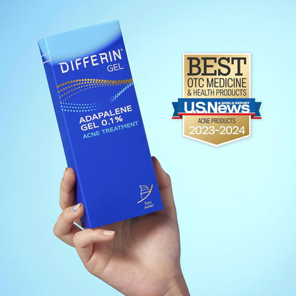 Differin Acne Treatment Gel – Nightly Skincare Ritual for Clear, Healthy Skin with 0.1% Adapalene