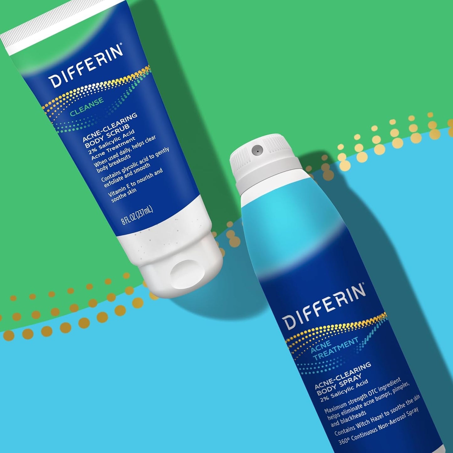Differin Body Acne Treatment – Mindful Post-Workout Wind-Down with 2% Salicylic Acid Cooling Mist, 6 oz