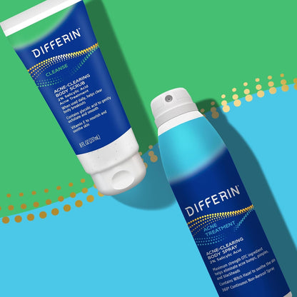 Differin Body Acne Treatment – Mindful Post-Workout Wind-Down with 2% Salicylic Acid Cooling Mist, 6 oz