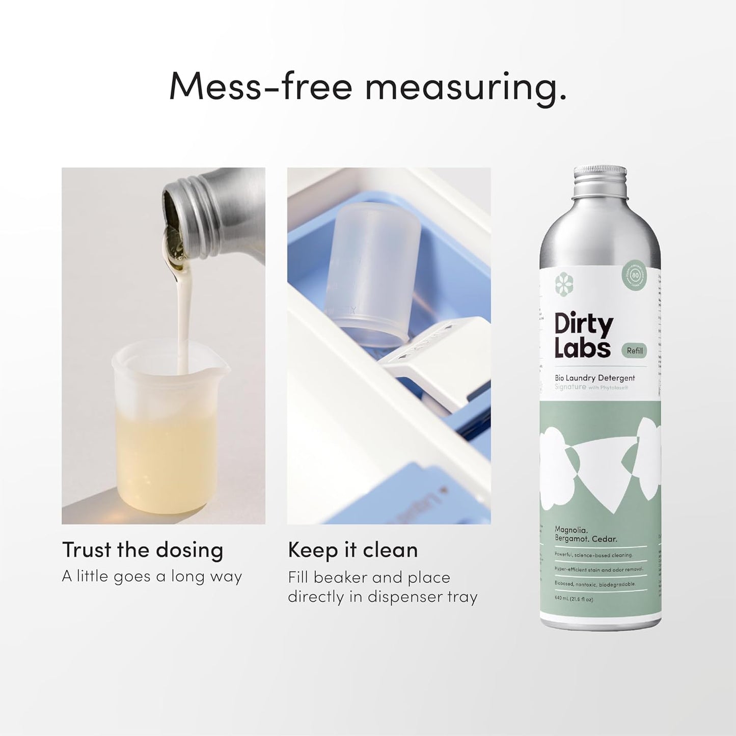 Dirty Labs Free & Clear Bio-Liquid Laundry Detergent for Baby Clothes Nursery Safe and Family Laundry Room