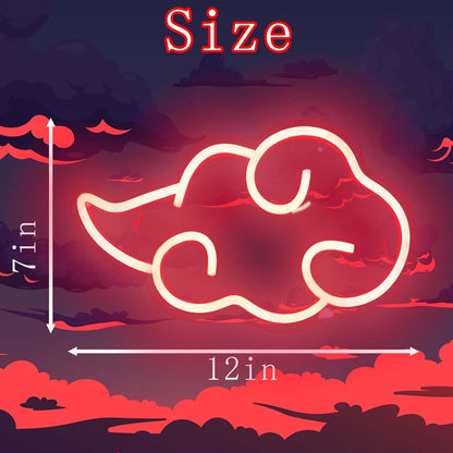 Dleouly LED Cloud Neon Sign – Unique Valentine's Day and Holiday Present for Him, USB Powered Room Decor