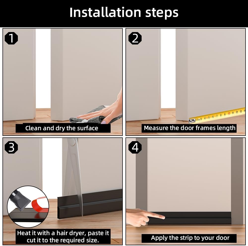 Door Draft Stopper – Bedroom Sound and Draft Seal for Deeper, Uninterrupted Sleep