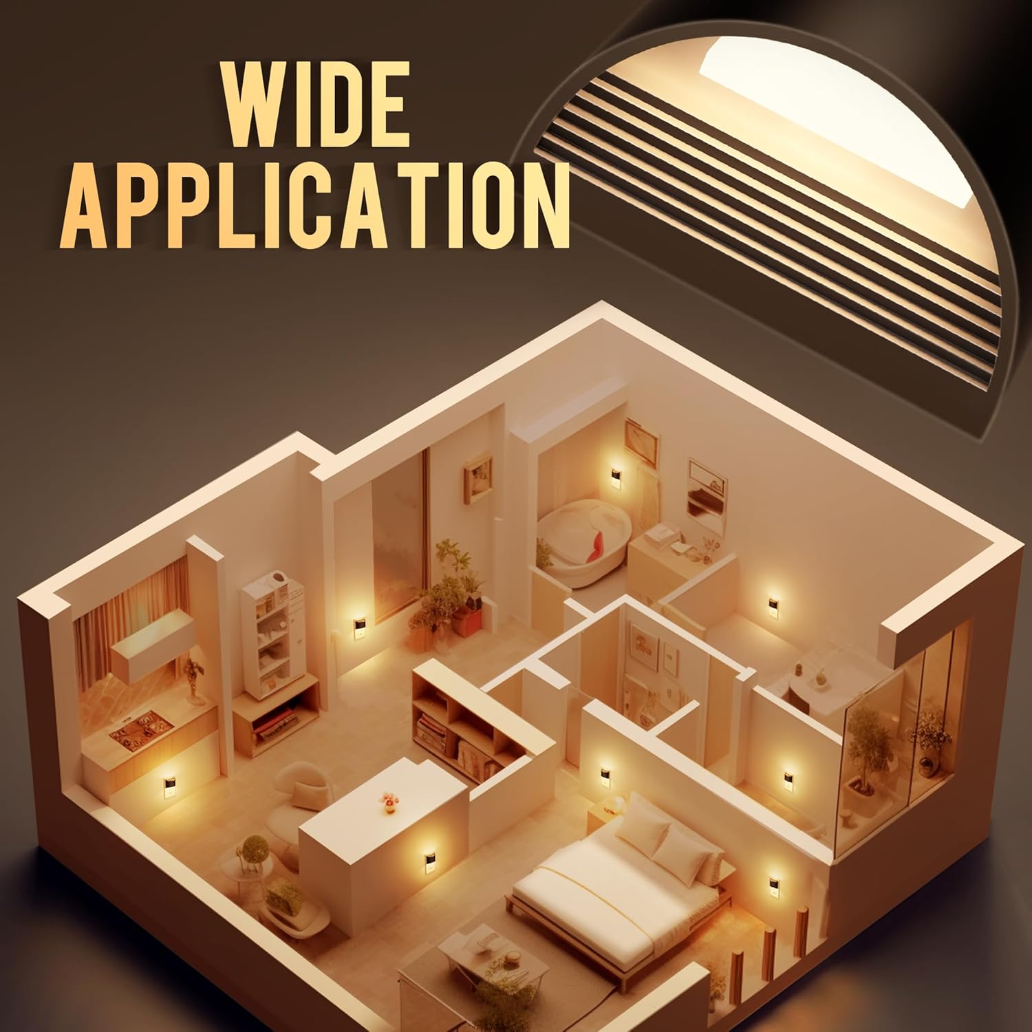 DORESshop Dusk to Dawn Night Light – Cool-Touch LED Plug-in for Child's Bedroom and Nursery, No Heat No Flame