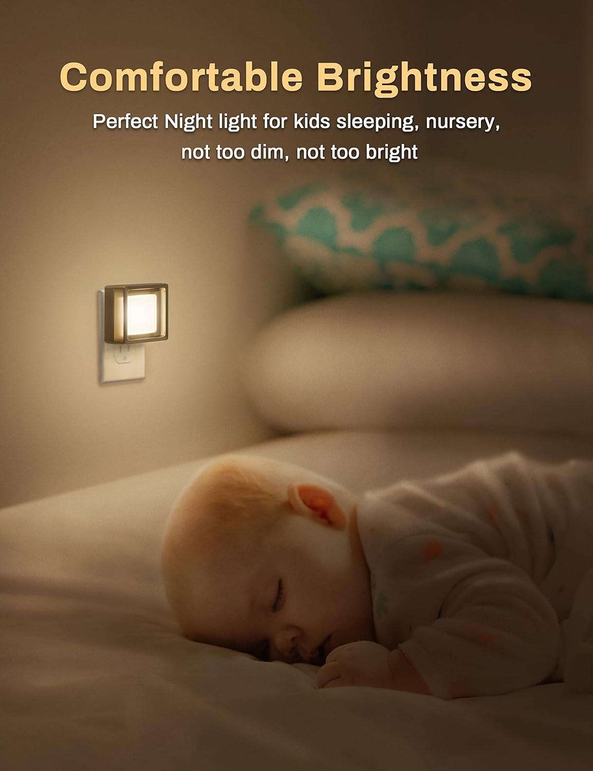 DORESshop LED Night Light for Bathroom – No-Heat 1W Bulb, Side Outlet Preserved for Safety Devices