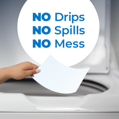 dosing flexibility: 1 sheet for medium loads, 2 sheets for large or heavily soiled loads
