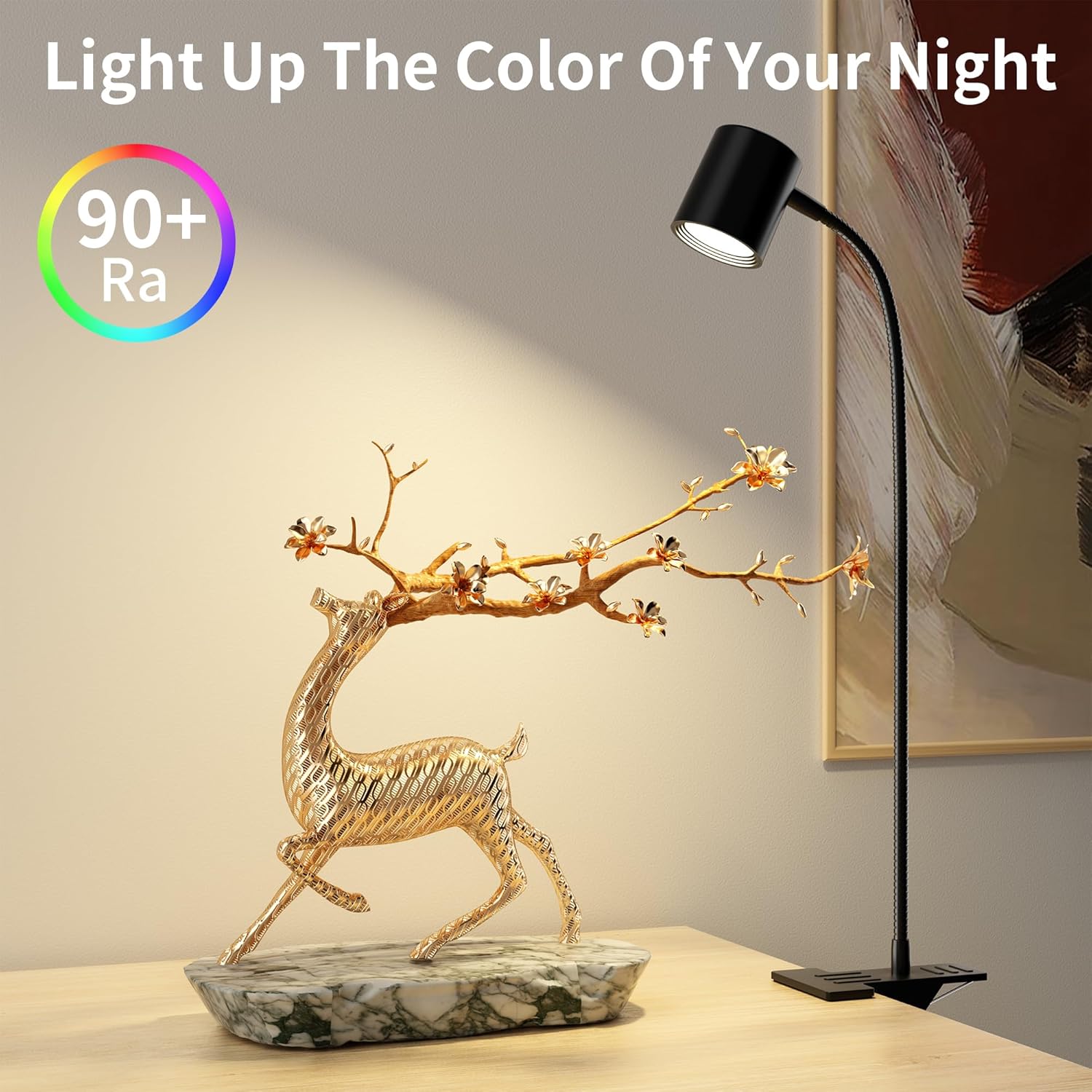 Dott Arts Desk Lamp – Child-Safe Clip-On Reading Light for Kids Room and Homework, Flicker-Free