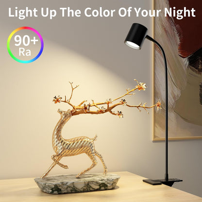 Dott Arts Desk Lamp – Child-Safe Clip-On Reading Light for Kids Room and Homework, Flicker-Free