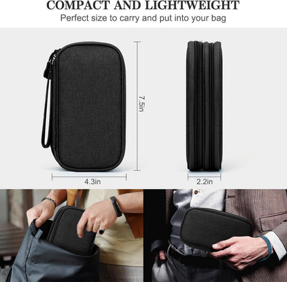 double-layer interior design with 8 compartments including see-through mesh pockets