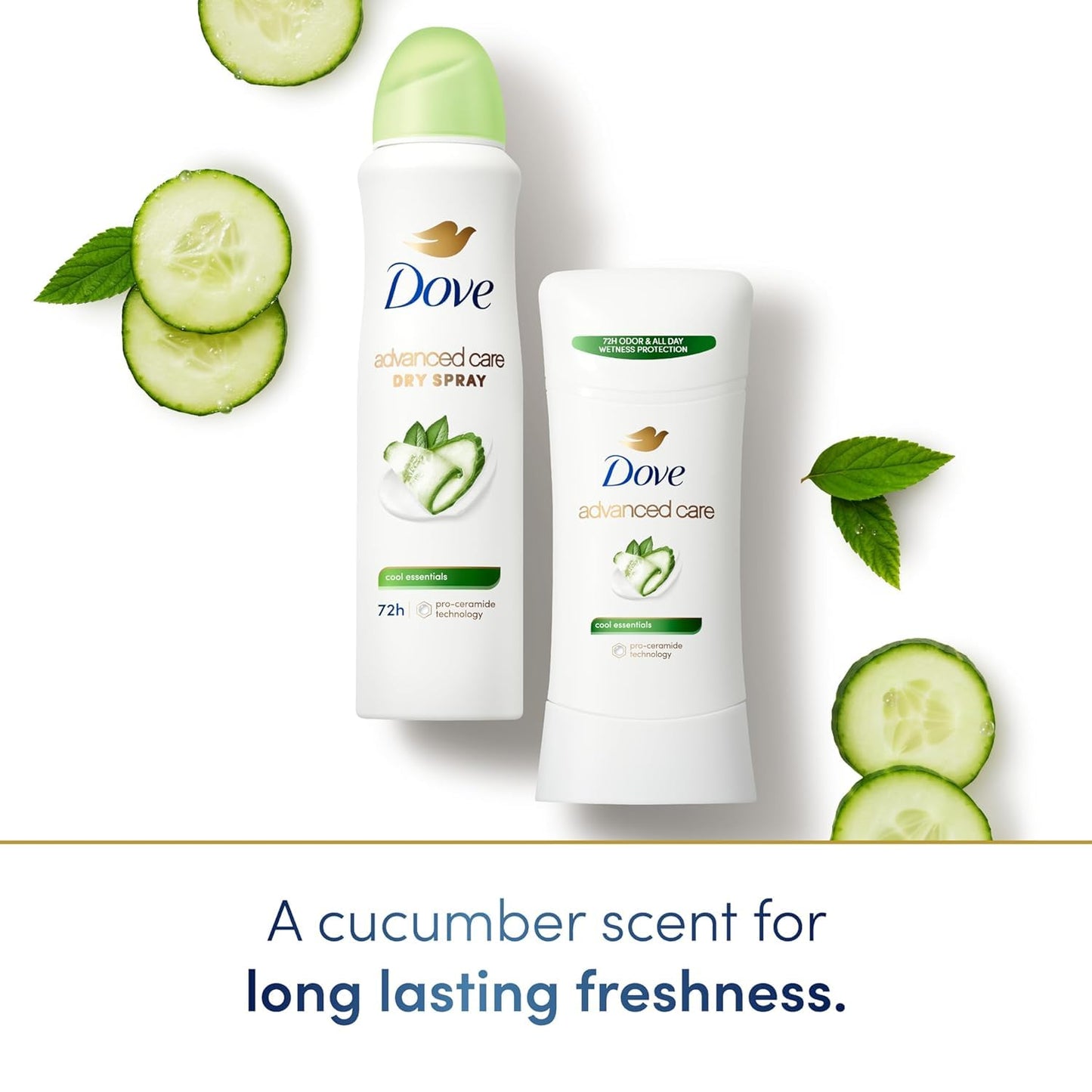 Dove Advanced Care Antiperspirant Deodorant Dry Spray Cool Essentials – Nightly Self-Care Ritual for Shave Recovery, Pro Ceramide Repair 3.8 oz
