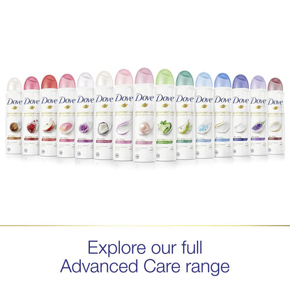 Dove Advanced Care Caring Coconut Dry Spray Antiperspirant – 48-Hour Post-Shower Self-Care Ritual for Sensitive Underarm Skin