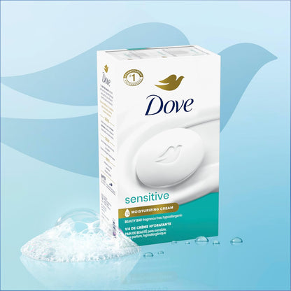 Dove Beauty Bar Sensitive Skin – Fragrance-Free Multi-Purpose Cleanser for a Clean, Clutter-Free Vanity