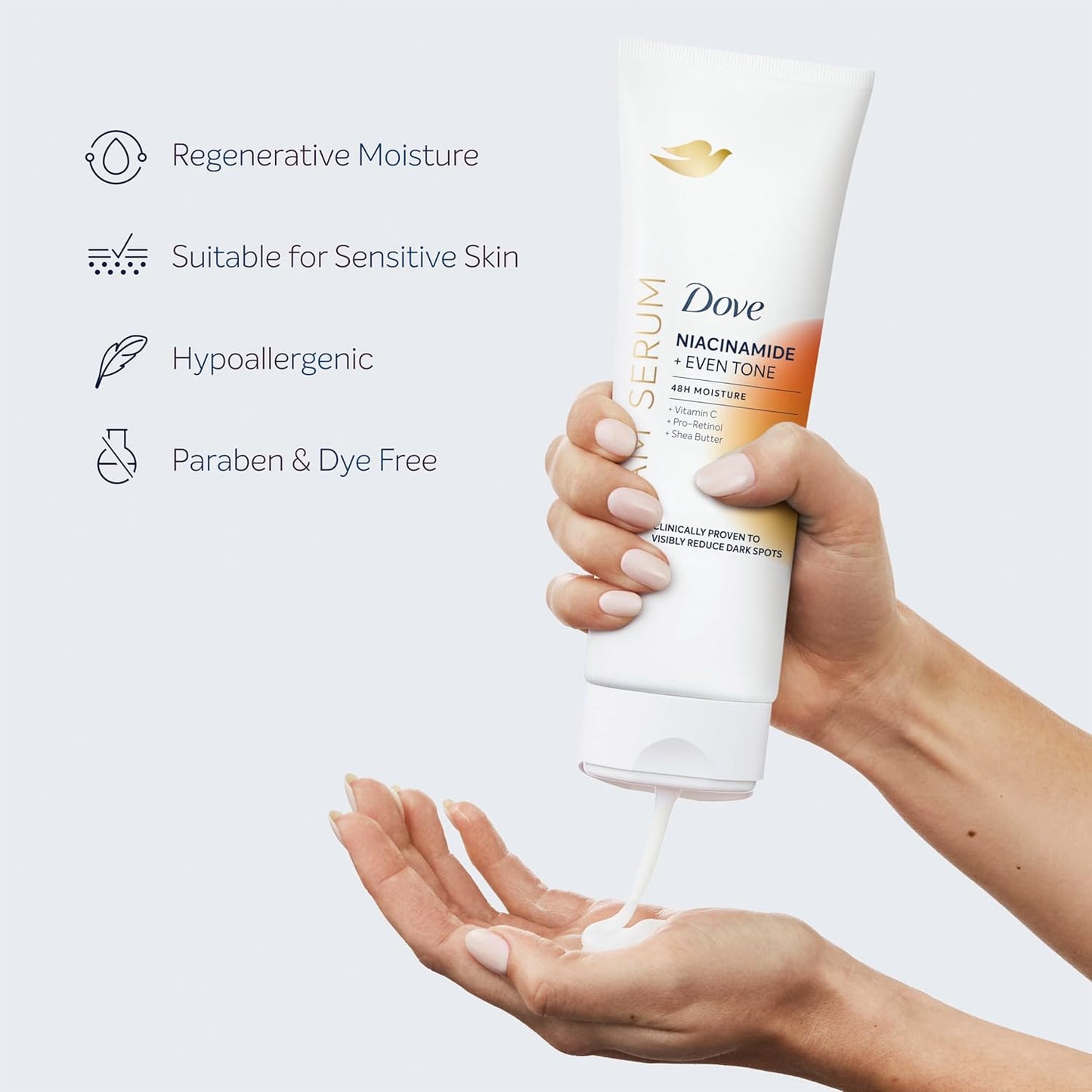 Dove Body Cream Serum Niacinamide + Even Tone – All-in-One Body Treatment for an Uncluttered Routine