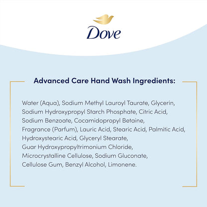 Dove Care & Protect Antibacterial Hand Wash – Self-Care Hand Cleansing Ritual for Bathroom and Kitchen, 34 oz Refill Trio