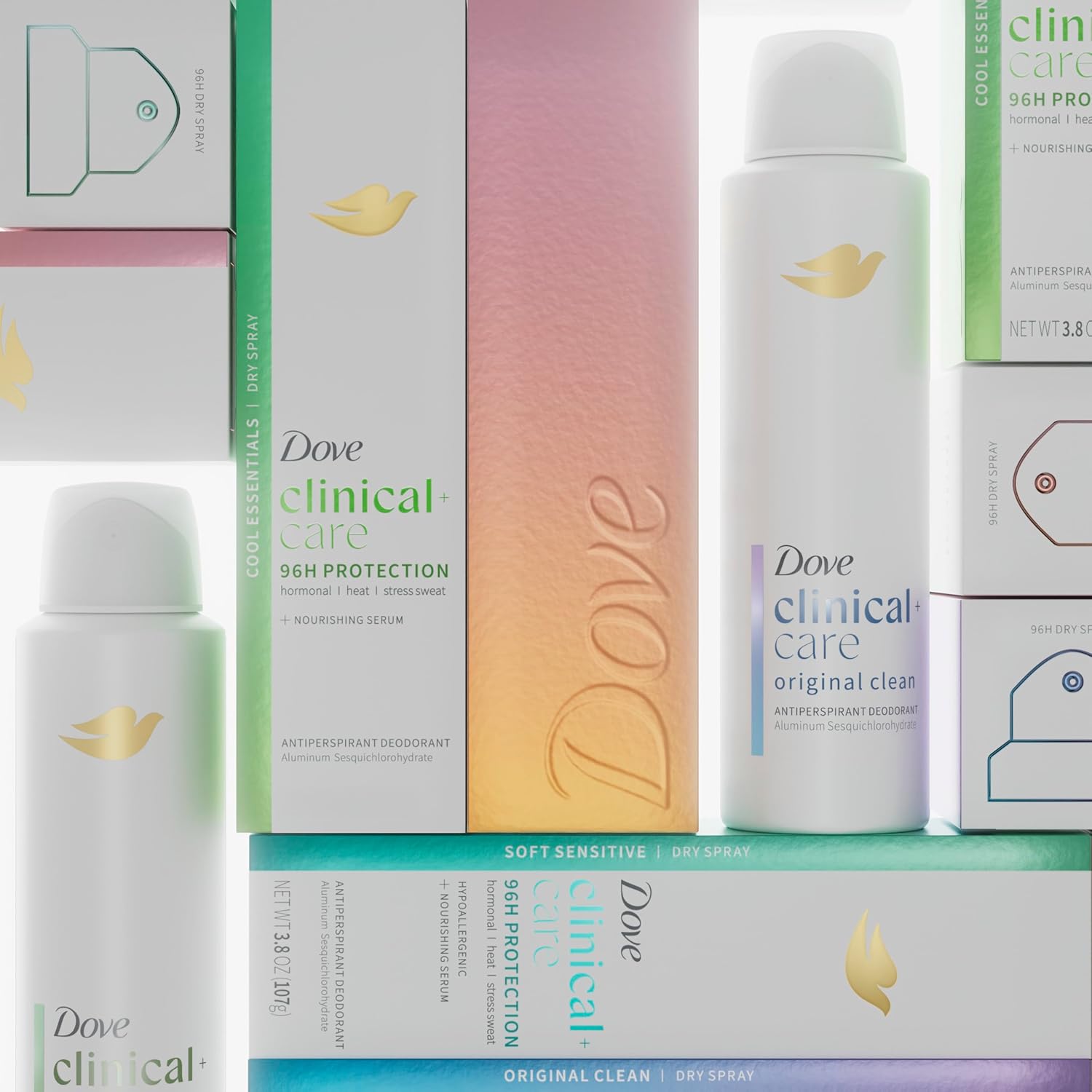 Dove Clinical + Care Antiperspirant Dry Spray for Women – Perimenopause & Hormonal Sweat Relief for Self-Care Night Routine